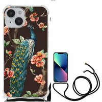 iPhone 14 Case Anti-shock Pauw met Bloemen - thumbnail