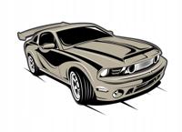 Muursticker - Ford Mustang Sportwagen - thumbnail