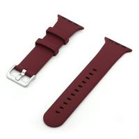 By Qubix - Rubberen sportbandje met gesp - Bordeaux - Compatible met Apple Watch 38mm / 40mm / 41mm / 42mm - Compatible Apple watch bandjes
