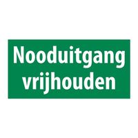 GFS pictogram NOODUITGANG VRIJHOUDEN sticker - thumbnail