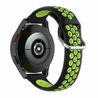 By Qubix - Siliconen sportbandje met gesp - Zwart + groen - Compatible met Xiaomi Redmi Watch 5 Active/Redmi Watch 5 Lite - Compatible Xiaomi bandje