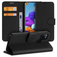 Galaxy A21s Bookcase Hoesje Zwart met Pasjeshouder - thumbnail