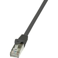 LogiLink CP1033S RJ45 Netwerkkabel, patchkabel CAT 5e F/UTP 1.00 m Zwart Snagless 1 stuk(s)