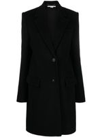 Stella McCartney manteau en laine à simple boutonnage - Noir