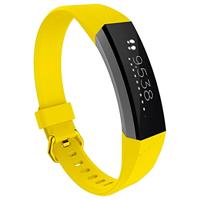 By Qubix - Compatible met Fitbit Alta HR siliconen bandje met gesp - Maat: Large - Geel - Compatible fitbit bandje