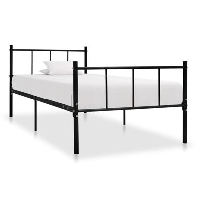 vidaXL Bedframe metaal zwart 100x200 cm