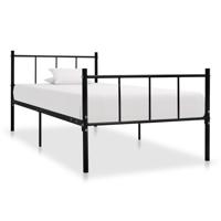 vidaXL Bedframe metaal zwart 100x200 cm