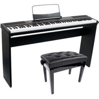 Fazley FSP-200-BK digitale piano zwart + onderstel + pianobank - thumbnail