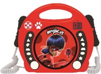 Miraculous Ladybug Draagbare CD Speler met 2 Microfooons