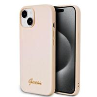 iPhone 15 Guess Iridescent Metal Script Hybrid Hoesje - Goud - thumbnail