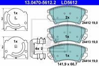 Remmenset, remschijf ATE, Remschijftype: Geventileerd: , Inbouwplaats: Vooras, u.a. für Saab, Vauxhall, Opel, Chevrolet - thumbnail