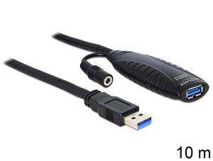 DeLOCK USB3.0-A - USB3.0-A, 10m USB-kabel USB 3.2 Gen 1 (3.1 Gen 1) USB A Zwart