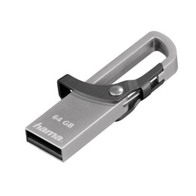 Hama FlashPen Hook-Style USB-stick 64 GB Grijs 123922 USB 2.0
