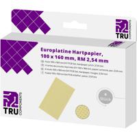 TRU COMPONENTS Printplaat Zonder Cu-laag Hardpapier (l x b) 160 mm x 100 mm 35 µm Rastermaat 2.54 mm Inhoud 4 stuk(s) - thumbnail