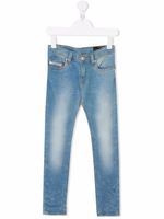 Diesel Kids jean skinny à taille mi-haute - Bleu