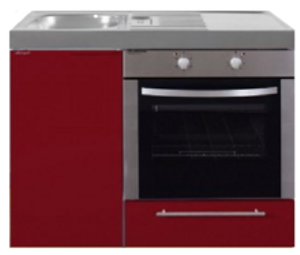 MKB 100 Bordeauxrood met oven RAI-952