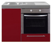 MKB 100 Bordeauxrood met oven RAI-952