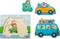 Haba vormenpuzzel Rijplezier junior hout 4 stukjes