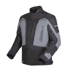 MODEKA Hydron Jacket, Textiel motorjas heren, Zwart-Grijs Kort