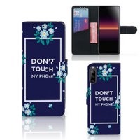 Sony Xperia L4 Portemonnee Hoesje Flowers Blue DTMP