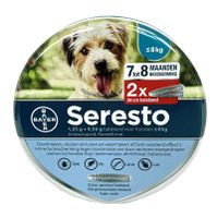 SERESTO TEKEN- EN VLOOIENBAND HOND TOT 8 KG 38 CM 2 ST