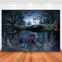 halloween decoraties zombies bos hangend tapijt kunst aan de muur groot tapijt muurschildering decor foto achtergrond deken gordijn thuis slaapkamer woonkamer decoratie griezelig kerkhof Lightinthebox