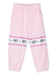 Chiara Ferragni Kids pantalon en coton à logo imprimé - Rose