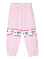 Chiara Ferragni Kids pantalon en coton à logo imprimé - Rose