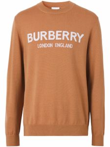 Burberry pull à logo intarsia - Marron