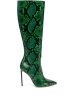 Bally bottes en cuir à imprimé peau de serpent - Vert