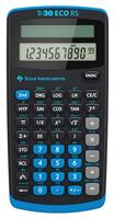 TEXAS INSTRUMENTS TI 30 ECO RS zakrekenmachine 10-cijferig display, werkt op zonne-energie, Taschenrechner, zwart-blauw