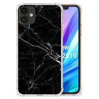 Apple iPhone 11 Anti-Shock Hoesje Marmer Zwart - Origineel Cadeau Vader