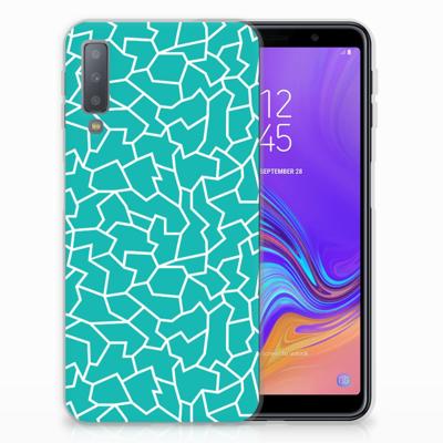 Samsung Galaxy A7 (2018) Hoesje maken Cracks Blue Samsung Galaxy A7 (2018) Hoesje maken Cracks Blue