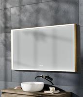 Thebalux M20 spiegel 140x80cm met verlichting en verwarming messing - thumbnail