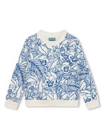 Kenzo Kids sweat en coton à imprimé graphique - Tons neutres - thumbnail