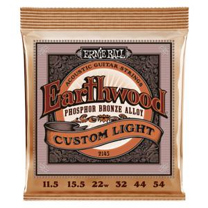 Ernie Ball 2145 Earthwood Custom Light Phosphor Bronze (011.5-54) snarenset voor akoestische westerngitaar