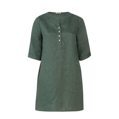 Paprika linnen tuniek donkergroen