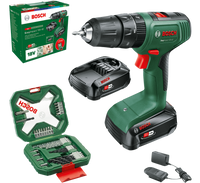 Bosch Groen EasyImpact 18V-40 | Accuklopboorschroevendraaier | 2 x 2.0 Ah accu + snellader + accessoires - 06039D8109