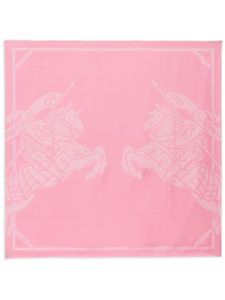 Burberry foulard en soie Equestrian Knight - Rose