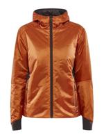 Craft ADV Explore Lichtgewicht damesjas XS, kastanje, opvouwbare outdoorjas voor dames, PrimaLoft-isolatie, 2 zakken met ritssluiting, capuchon, stretchinzetstukken, wandeljas voor dames
