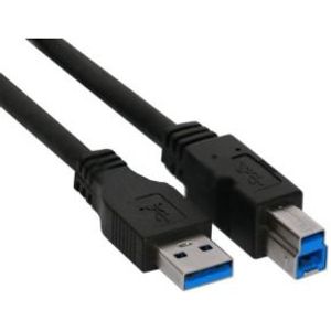 InLine 1m USB 3.0 USB-kabel USB A USB B Zwart