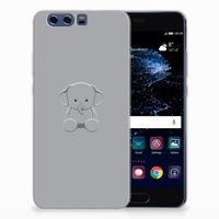 Huawei P10 Plus Telefoonhoesje met Naam Grijs Baby Olifant - thumbnail