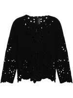 Ermanno Scervino blouse brodée à découpe - Noir