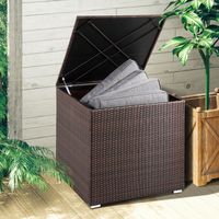 Polyrattan Kussenbox Bruin 318L