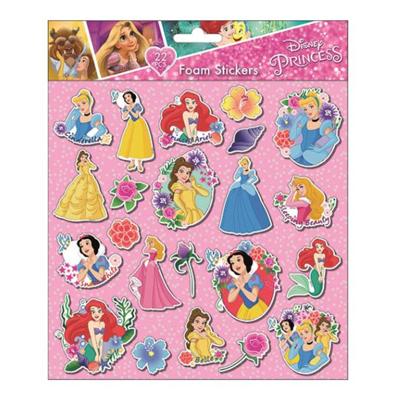 Disney Foamstickers Princess 24 X 20,5 Cm 22-delig Roze