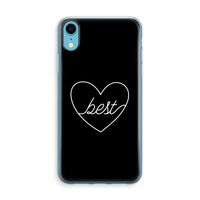 Best heart black: iPhone XR Transparant Hoesje - thumbnail