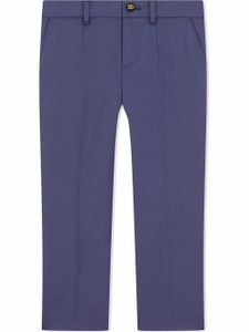 Dolce & Gabbana Kids pantalon en laine mélangée - Bleu