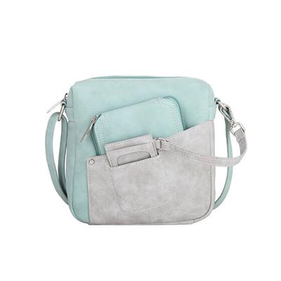 Hi-di-hi Schoudertas met Kaarthouder en Opvouwbare Shopper Move Licht Blauw