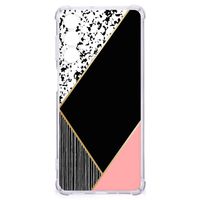 Samsung Galaxy M54 Shockproof Case Zwart Roze Vormen