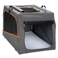 HUNTER Honden-transportbox Aluminium opvouwbaar, grijs-oranje, Maat: S - thumbnail